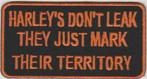 Harley's dont't leak they.. stoffen opstrijk patch embleem, Verzenden, Nieuw