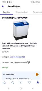 Nieuwe wasmachine brock XXL - ideaal voor camping, Electroménager, Lave-linge, Comme neuf, Classe énergétique A ou plus économe