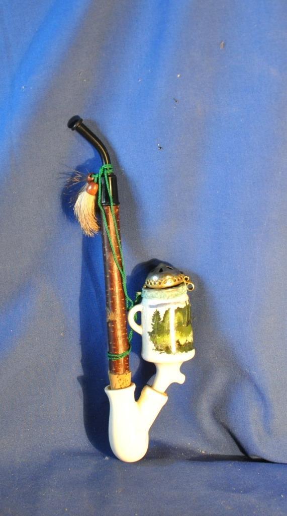 pipe en porcelaine decor cerf, Verzamelen, Rookartikelen, Aanstekers en Luciferdoosjes, Zo goed als nieuw, Overige typen, Ophalen of Verzenden