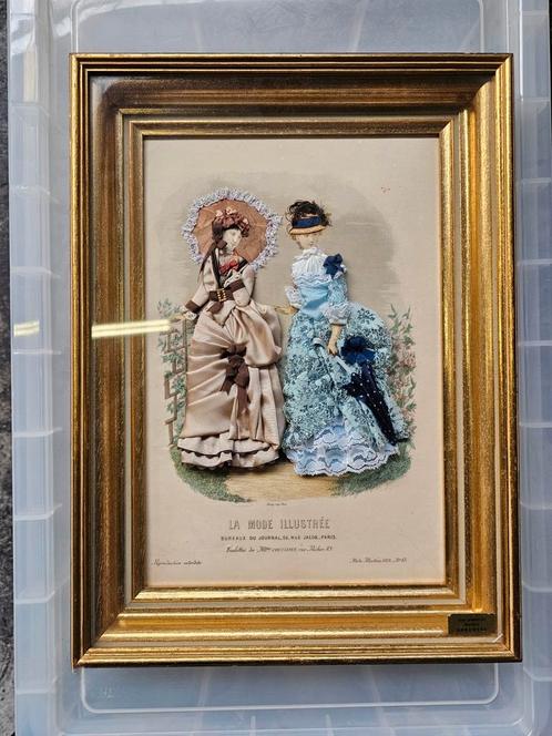 Antique boîte à ombre la mode illustrée Paris, Hobby en Vrije tijd, Borduren en Borduurmachines, Zo goed als nieuw, Ophalen