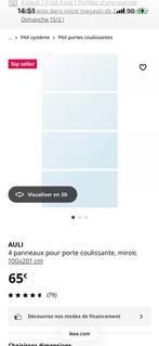 Auli 3 panneaux pour portes coulissantes, Maison & Meubles, Enlèvement, Comme neuf
