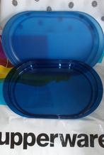 Tupperware serveerschaal exclusief/barbecueschaal 34x23, Ophalen of Verzenden, Nieuw, Blauw