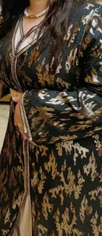 Lebssa/robe marocaine 2 pièces noir doré - tissu tendance, Kleding | Dames, Jurken, Autre, Zwart, Maat 46/48 (XL) of groter, Ophalen of Verzenden