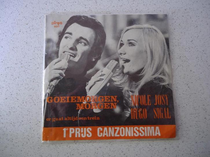 Single van "Nicole Josy & Hugo Sigal" Goeiemorgen Morgen, Cd's en Dvd's, Vinyl Singles, Zo goed als nieuw, Single, Pop, 7 inch