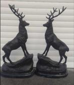 paire de cerf en bronze signe jules moigniez, Antiek en Kunst, Ophalen of Verzenden, Brons