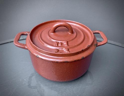 Oude geëmailleerde gietijzeren braadpan n 1 - P.3 - object, Huis en Inrichting, Keuken | Potten en Pannen, Gebruikt, Kookpan of Snelkookpan