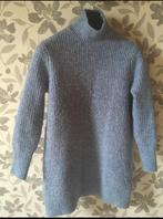 Blauwe lange gebreide coltrui, Kleding | Dames, Ophalen of Verzenden, Zo goed als nieuw, Maat 38/40 (M)