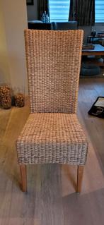 Set van 6 rotan eetkamerstoelen, Ophalen, Gebruikt, Overige kleuren, Riet of Rotan