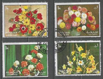 Sharjah 1972 - Stampworld 1317-1320 - Bloemtuilen (ST) beschikbaar voor biedingen