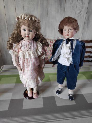porseleinen poppen replica antieke pop kammer - reinhardt, Verzamelen, Poppen, Ophalen of Verzenden, Gebruikt, Pop