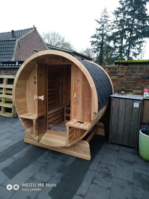 Barrel Sauna Red Cedar TR-170, Gratis sauna installatie!!!, Hobby en Vrije tijd, Overige Hobby en Vrije tijd, Nieuw, Ophalen of Verzenden