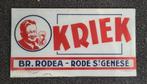 Ancienne publicité sur verre de Kriek Rodea., Enlèvement