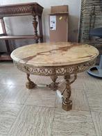 salontafel met marmeren blad, Huis en Inrichting, Tafels | Salontafels, Ophalen, Gebruikt
