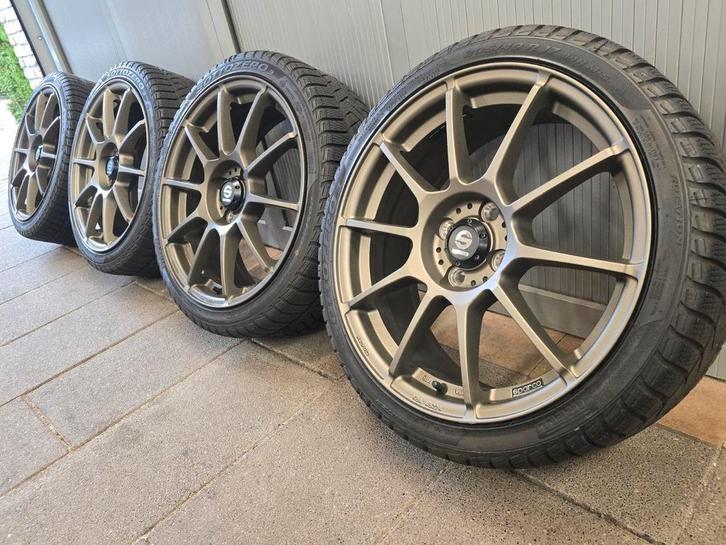 17" 4x100 SPARCO OZ 205/40 Pirelli winterbanden VW up mini, Auto-onderdelen, Banden en Velgen, Banden en Velgen, Winterbanden