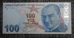 Bankbiljet 100 Turkse lira 2009 UNC, Postzegels en Munten, Setje, Ophalen of Verzenden, Overige landen