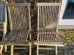 Tuintafel met 5 stoelen, Tuin en Terras, Tuinstoelen, Ophalen, Gebruikt, Hout, Verstelbaar