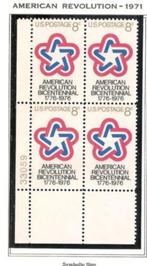 USA 1971 - American Revolution Bicentennial - pane of 4, Timbres & Monnaies, Timbres | Amérique, Envoi, Non oblitéré, Amérique du Nord