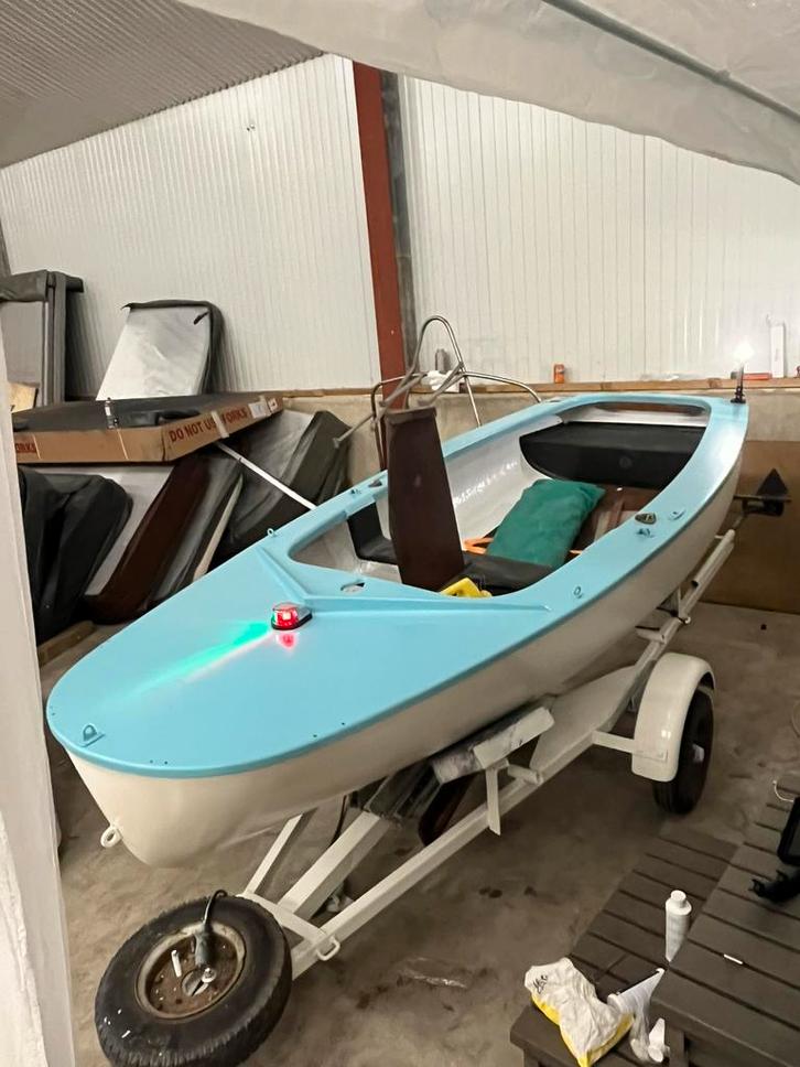 Zeil/motor bootje, Watersport en Boten, Speedboten, Zo goed als nieuw, Buitenboordmotor, Ophalen