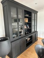 Meuble en bois peint en noir et vitré, Ophalen, 200 cm of meer, Zo goed als nieuw, 200 cm of meer