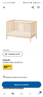 Lit bébé et matelas Ikea, Comme neuf, Enlèvement, Lit