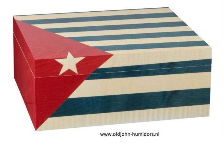 ADORINI HUMIDOR CUBA TE AMO MEDIUM DELUXE - CUBA VLAG   h160, Verzamelen, Rookartikelen, Aanstekers en Luciferdoosjes, Nieuw, Tabaksdoos of Verpakking