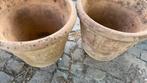 2 Terracotta Bloempotten – Stevig & met Drainagegaatjes, Tuin en Terras, Bloempotten, Ophalen, Zo goed als nieuw, Aardewerk
