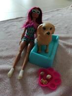 Barbie hond puppy s mand, Ophalen of Verzenden, Zo goed als nieuw, Barbie