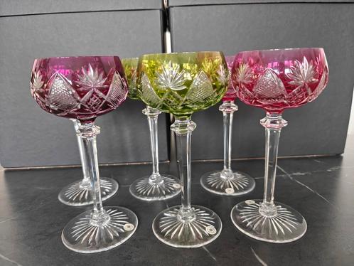 Val Saint Lambert - 6 wijnglazen Berncastel, Antiek en Kunst, Antiek | Glaswerk en Kristal, Ophalen of Verzenden