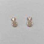 Studs oorbellen ananas goudkleurig, Ophalen of Verzenden, Zo goed als nieuw, Goud