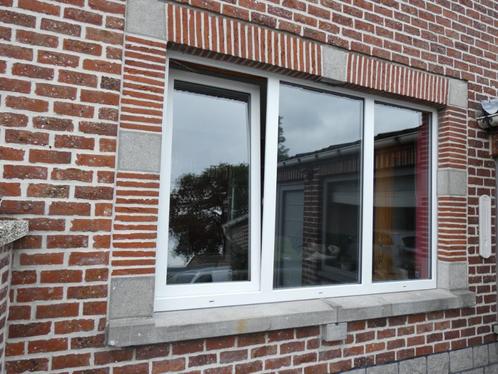 Lot van verschillende PVC- Ramen en 1 voordeur in PVC, Doe-het-zelf en Bouw, Glas en Ramen, Gebruikt, Ophalen