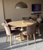 Eettafel Rond, Huis en Inrichting, Tafels | Eettafels, Ophalen, Zo goed als nieuw, Rond, Eikenhout