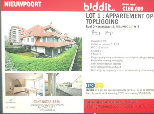Nieuwpoort gemeubeld villa-appt zijkant Elisalaan-, Immo, Huizen en Appartementen te koop, Provincie West-Vlaanderen, Appartement