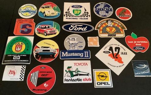 VINTAGE STICKERS AUTO MERKEN,FORD ,FIAT,PEUGEOT……, Verzamelen, Stickers, Zo goed als nieuw, Merk, Ophalen