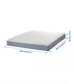 Pocketveringmatras, middelhard/lichtblauw, Huis en Inrichting, Slaapkamer | Matrassen en Bedbodems, Ophalen, 140 cm, Matras, 200 cm