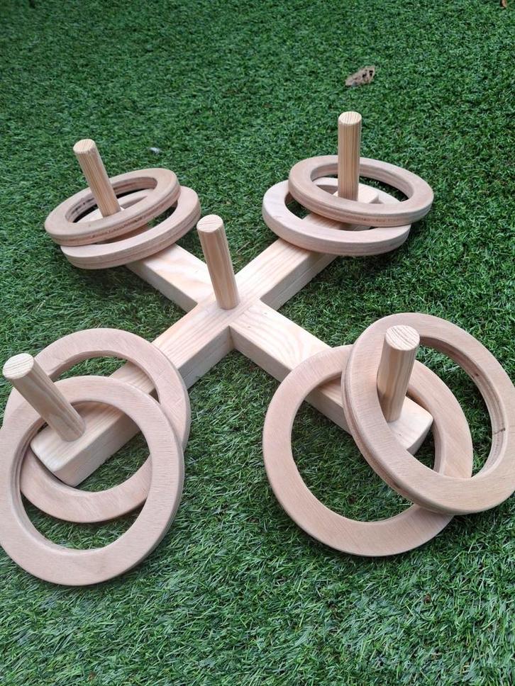 Nieuwe houten ringen werpen met 8 ringen nu 29€, Kinderen en Baby's, Speelgoed | Houten speelgoed, Nieuw, Ophalen
