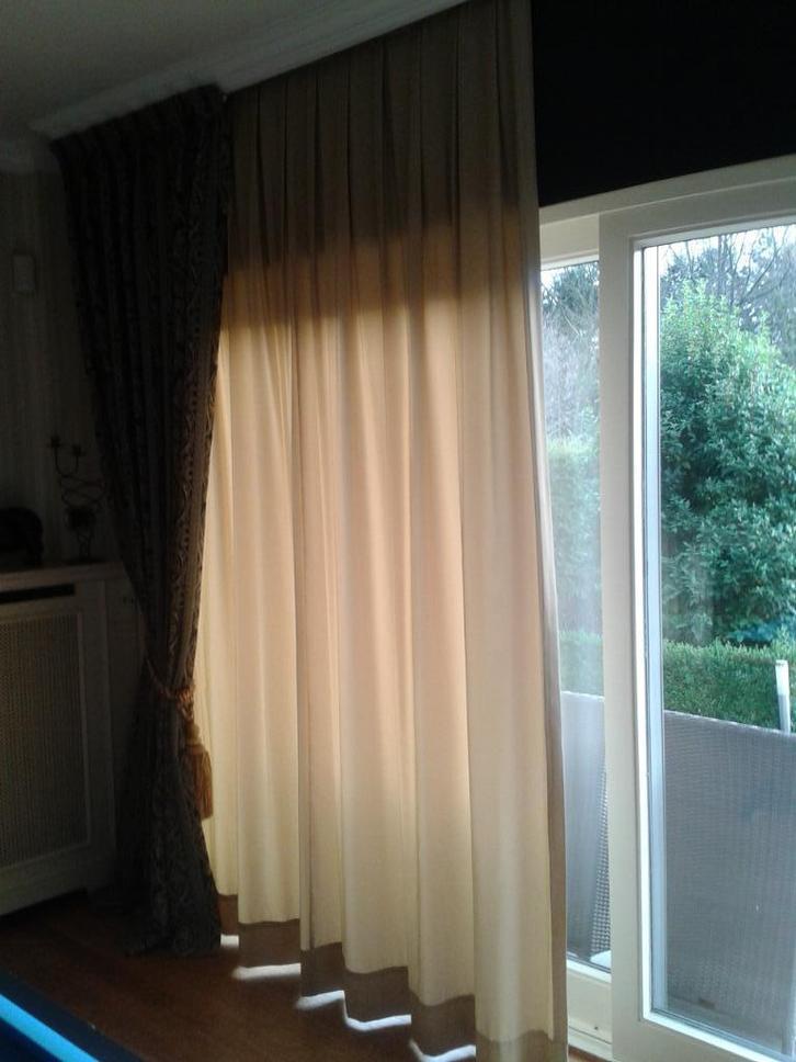 lange overgordijnen: H 2,60m * B 1,70m, Huis en Inrichting, Stoffering | Gordijnen en Lamellen, Crème, Beige, Ophalen