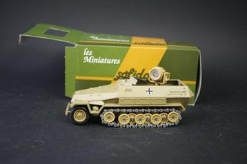 Half-track Hanomag allemand Solido avec lampe de recherche -, Enlèvement ou Envoi, Comme neuf