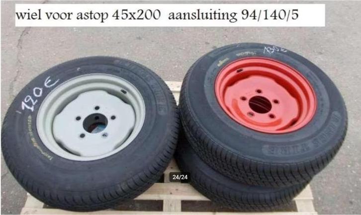 wiel voor astop 45x200 ideaal voor grondbreker / woeler, Zakelijke goederen, Landbouw | Onderdelen | Banden, Velgen en Assen, Ophalen