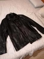 Zwarte Lederen jassen, Maat 52/54 (L), G-star Raw, Zwart, Ophalen of Verzenden