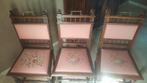 3 stevige antieke mechelse stoelen met handwerk, Ophalen