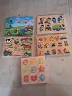 Pakket: houten insteekpuzzels, Kinderen en Baby's, Ophalen of Verzenden, Gebruikt, 6 maanden tot 2 jaar, Van hout
