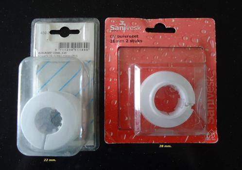 Te koop nieuwe buisrozetten van 22 mm (4x) en 28 mm (2x)., Doe-het-zelf en Bouw, Verwarming en Radiatoren, Nieuw, Overige typen