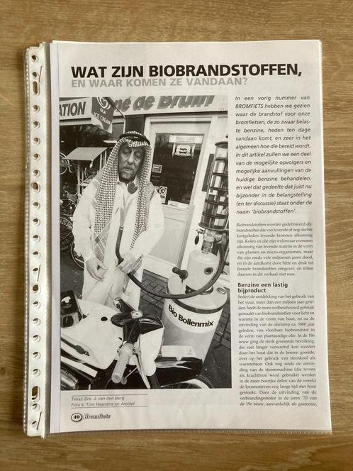 Unieke Map met documentatie Biobrandstoffen voor brommers, Fietsen en Brommers, Handleidingen en Instructieboekjes, Zo goed als nieuw