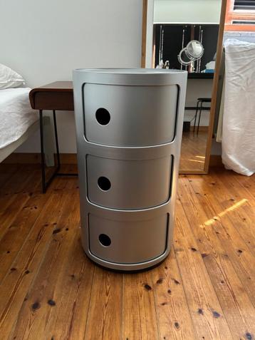 Kartell Componibili kast – zilver, 3 vakken beschikbaar voor biedingen