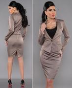 Dames Business Blazer Taupe, Maat 38/40 (M), Overige kleuren, Nieuw, Ophalen of Verzenden