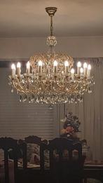 boheemse kristallen kroonluchter, Huis en Inrichting, Lampen | Kroonluchters, Ophalen, Zo goed als nieuw