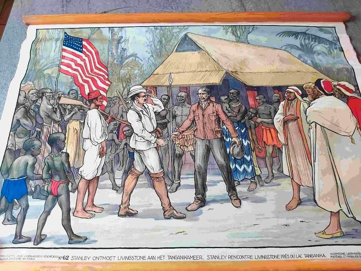 Congo Leopold Afrika Stanley Livingstone Slaaf Rivier Koning, Antiquités & Art, Curiosités & Brocante, Envoi