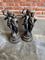 2 beelden afm. 60cm zamak/brons, Verzamelen, Beelden en Beeldjes, Ophalen