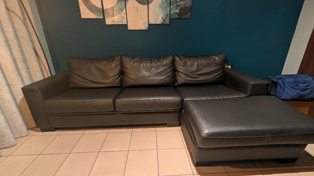 Canapé 3-4 places avec méridienne, Maison & Meubles, Canapés | Salons, Comme neuf, Banc d'angle, Quatre personnes ou plus, 250 à 300 cm