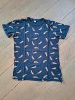 Maat 146 / 152 : t-shirt blauw met chili's, Kinderen en Baby's, Ophalen of Verzenden, Gebruikt, Jongen, Shirt of Longsleeve